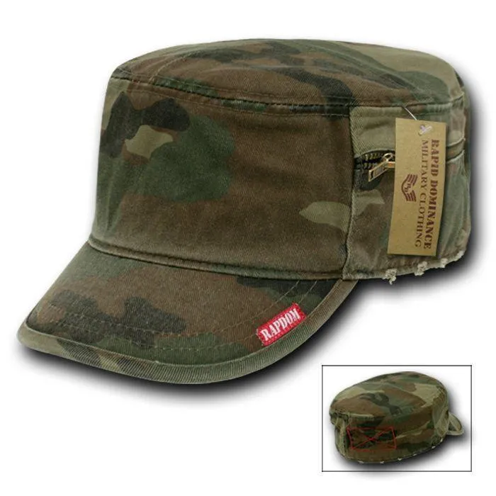 1 Dozen Flat Top Zipper Bdu Fatigue Cadet Military Fitted Caps Hats Wholesale Lots