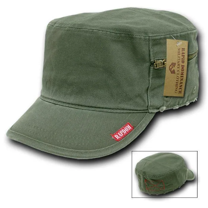 1 Dozen Flat Top Zipper Bdu Fatigue Cadet Military Fitted Caps Hats Wholesale Lots