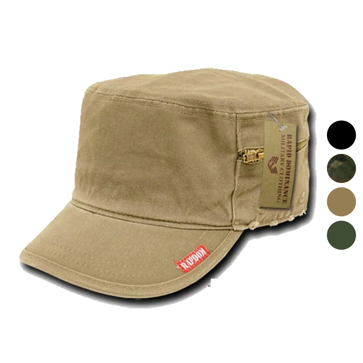1 Dozen Flat Top Zipper Bdu Fatigue Cadet Military Fitted Caps Hats Wholesale Lots