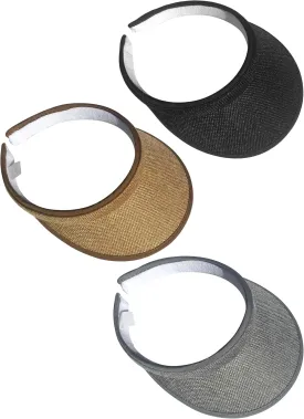 3 Pieces Clip On Visors Women Men Visor Sun Hats Hat Outdoor Sports Golf Beach Travel Tennis Cap