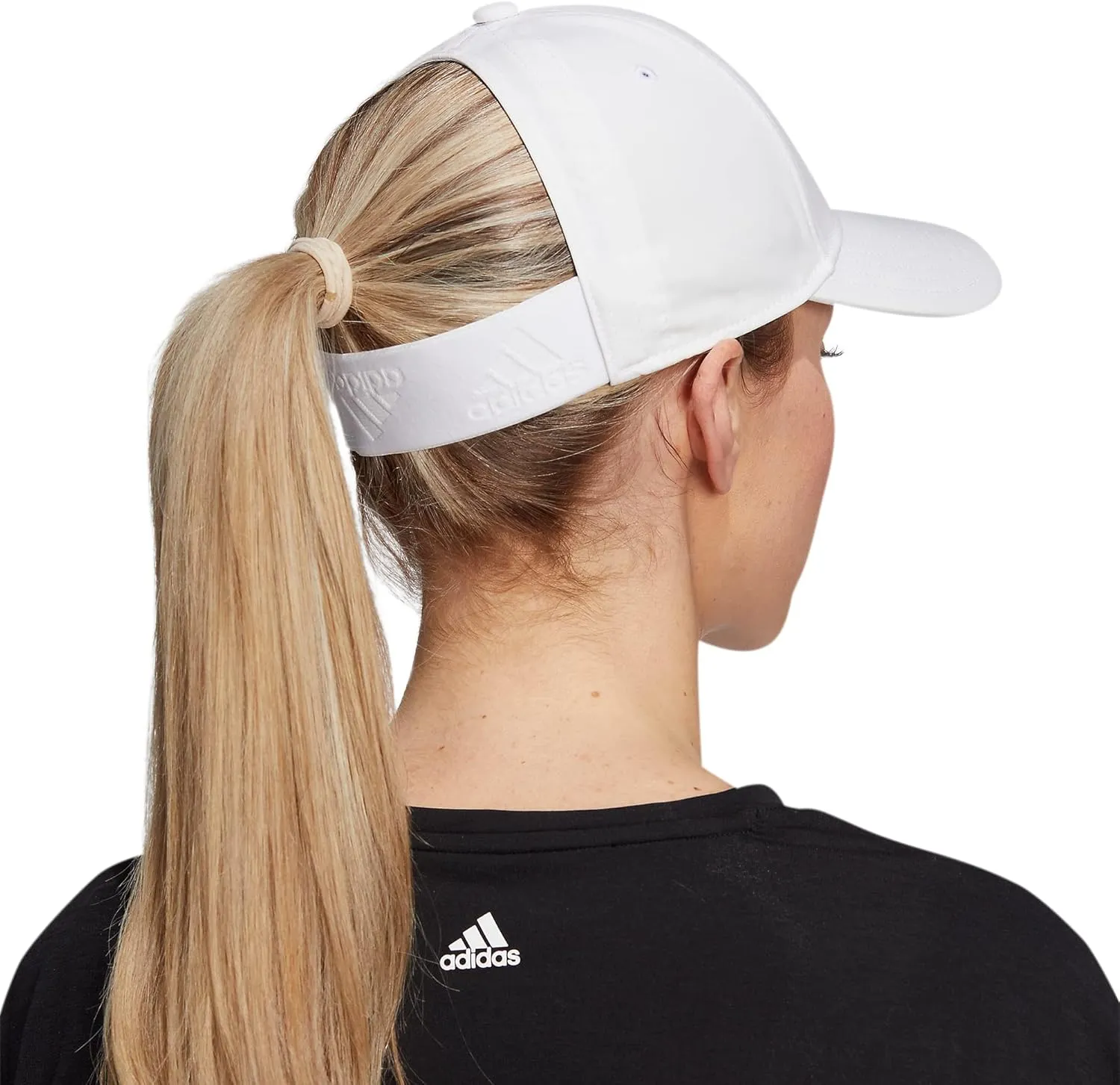 adidas Women's Backless Ponytail Hat Adjustable Fit Baseball Cap