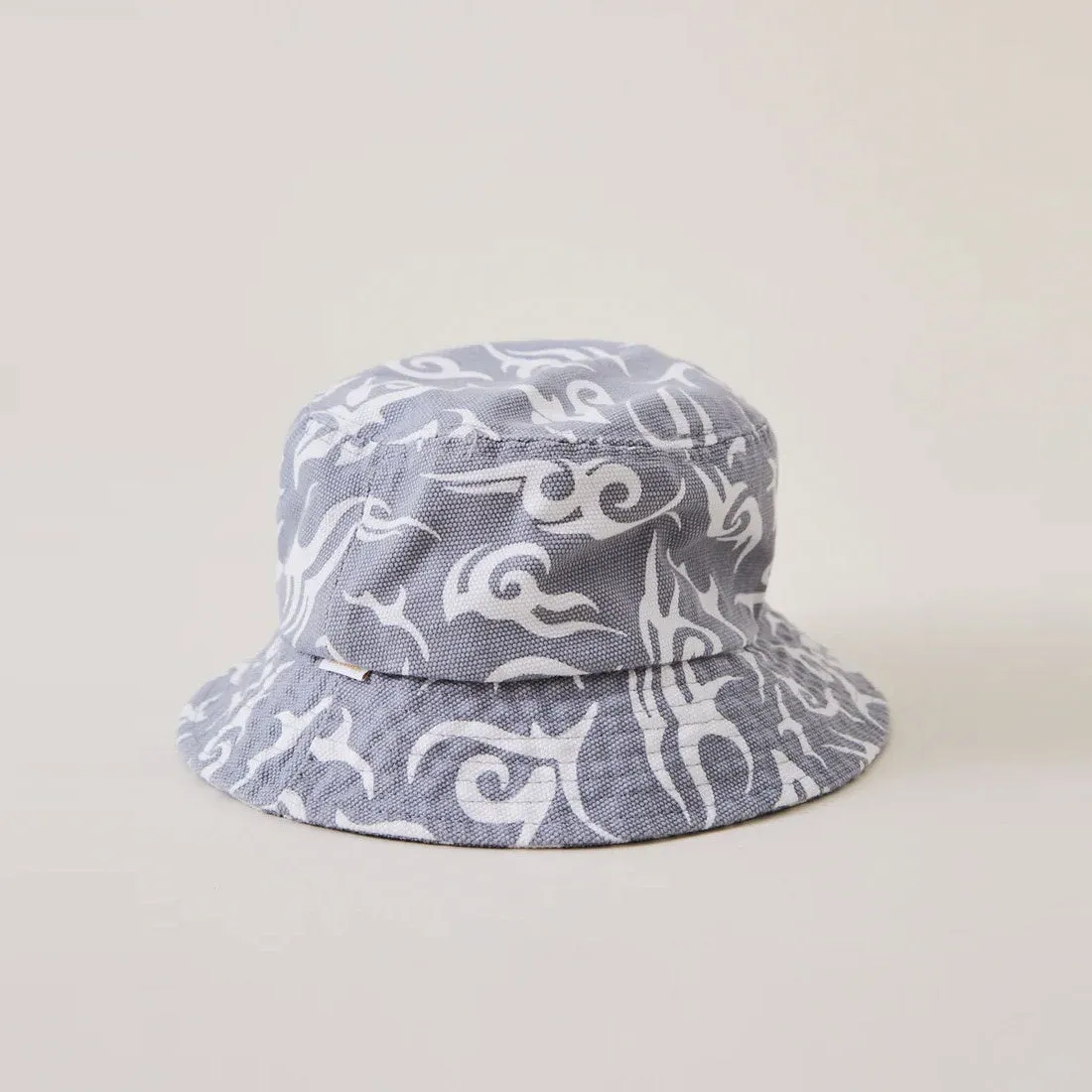 AFENDS Tribal Organic Bucket Hat - Silver