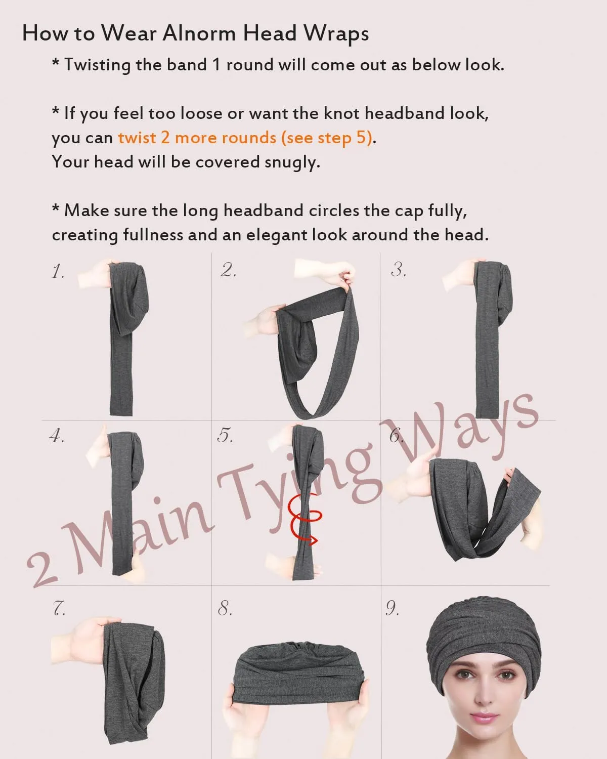 Alnorm Chemo Headwear, Viscose Hat for Women, Head Wraps Scarf Turban for Ladies