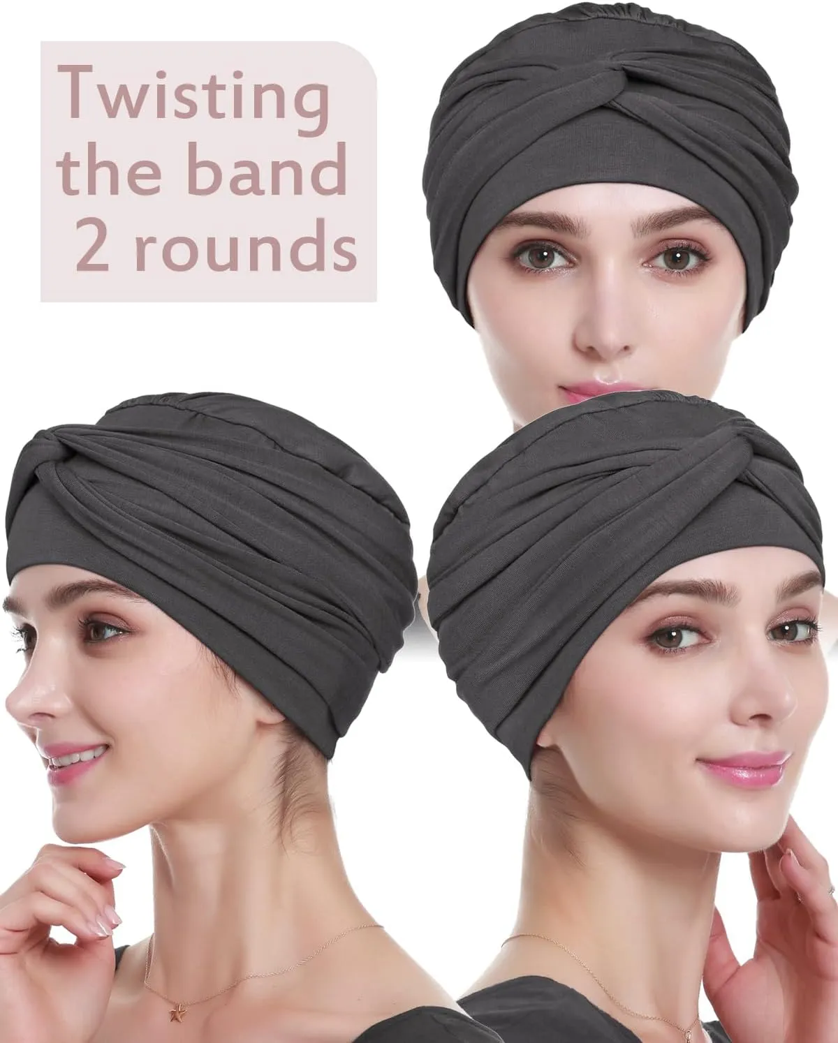 Alnorm Chemo Headwear, Viscose Hat for Women, Head Wraps Scarf Turban for Ladies