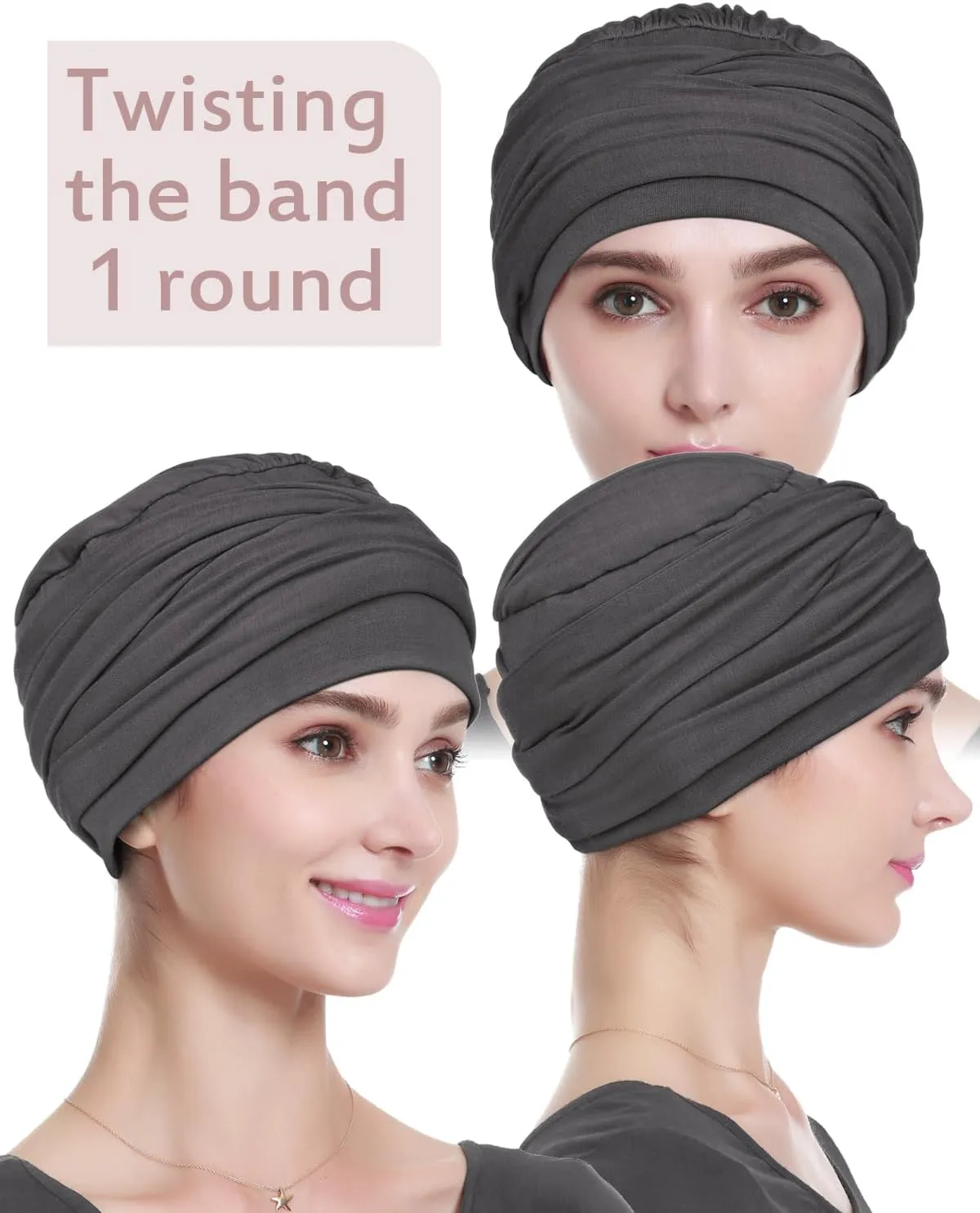 Alnorm Chemo Headwear, Viscose Hat for Women, Head Wraps Scarf Turban for Ladies