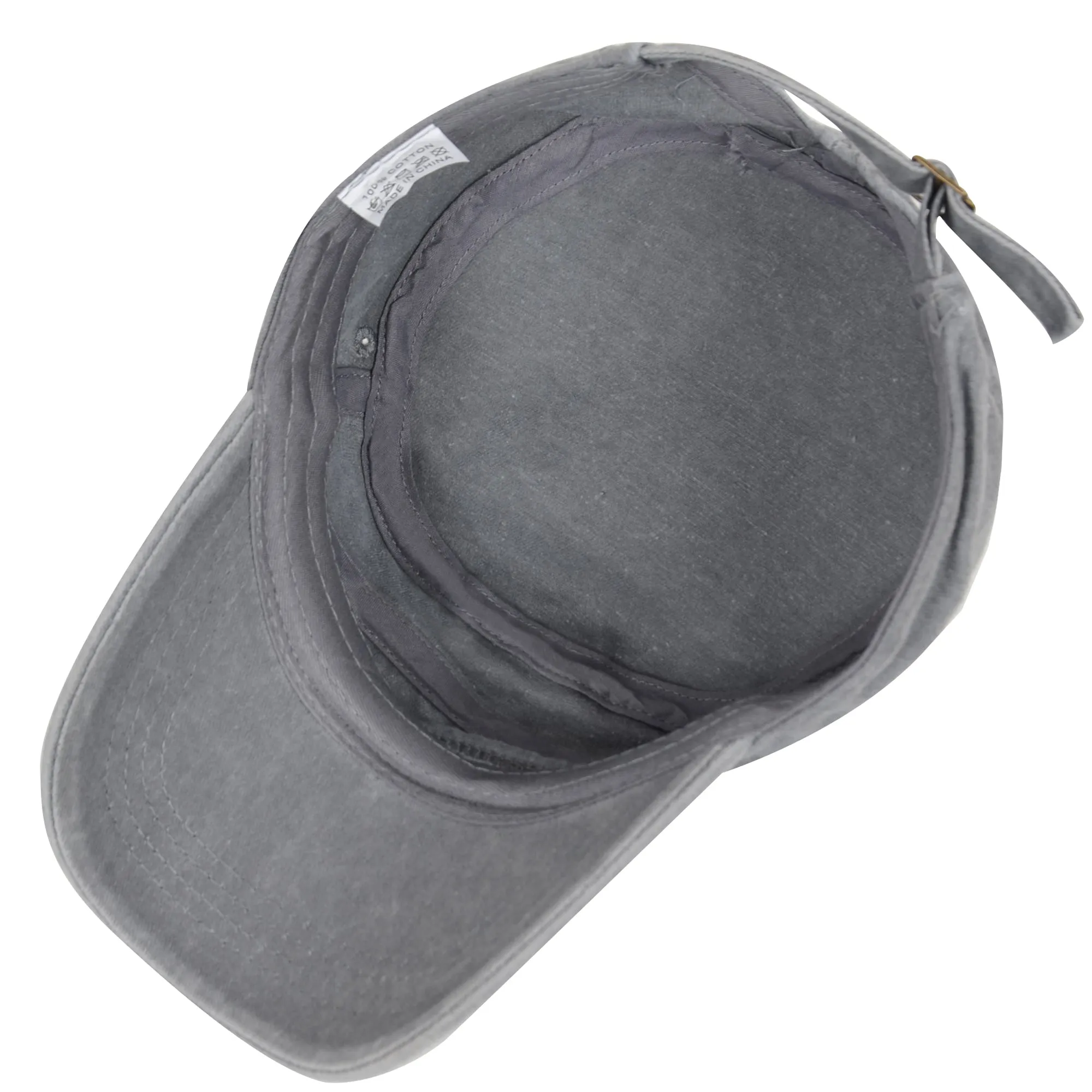 Anna-Kaci Unisex Cotton Basic Cadet Hats Vintage Washed Flat Top Cap with Adjustable Strap