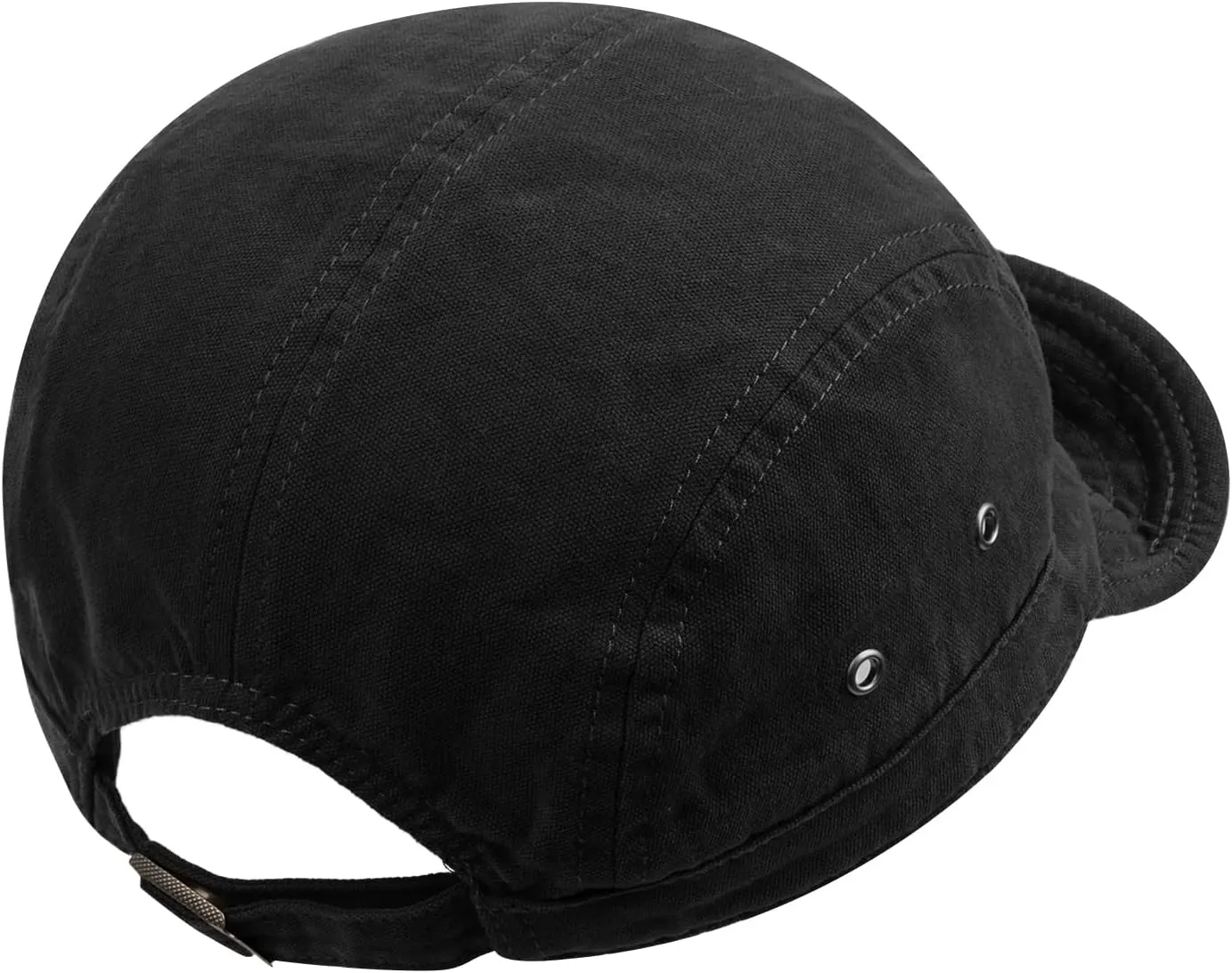 Clakllie Retro 5 Panel Short Brim Cap Casual Baseball Caps Dad Hat Flat Bill Snapback Fitted Caps Trucker Hat Short Cadet Cap