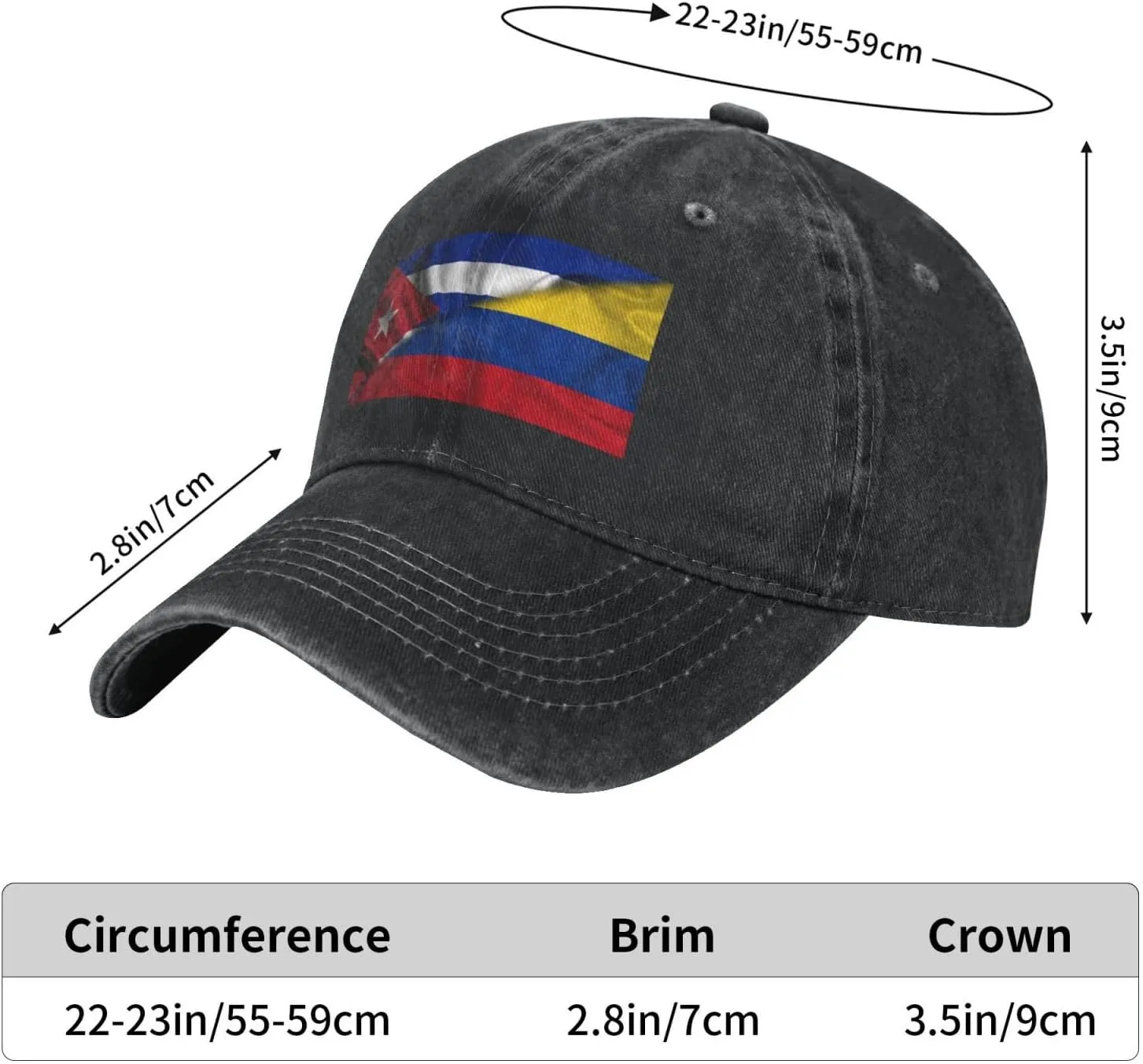 Cuban Flag Salvadorean Flag Baseball Cap Golf Dad Hat Adjustable Original Classic Trucker Hat Men Women