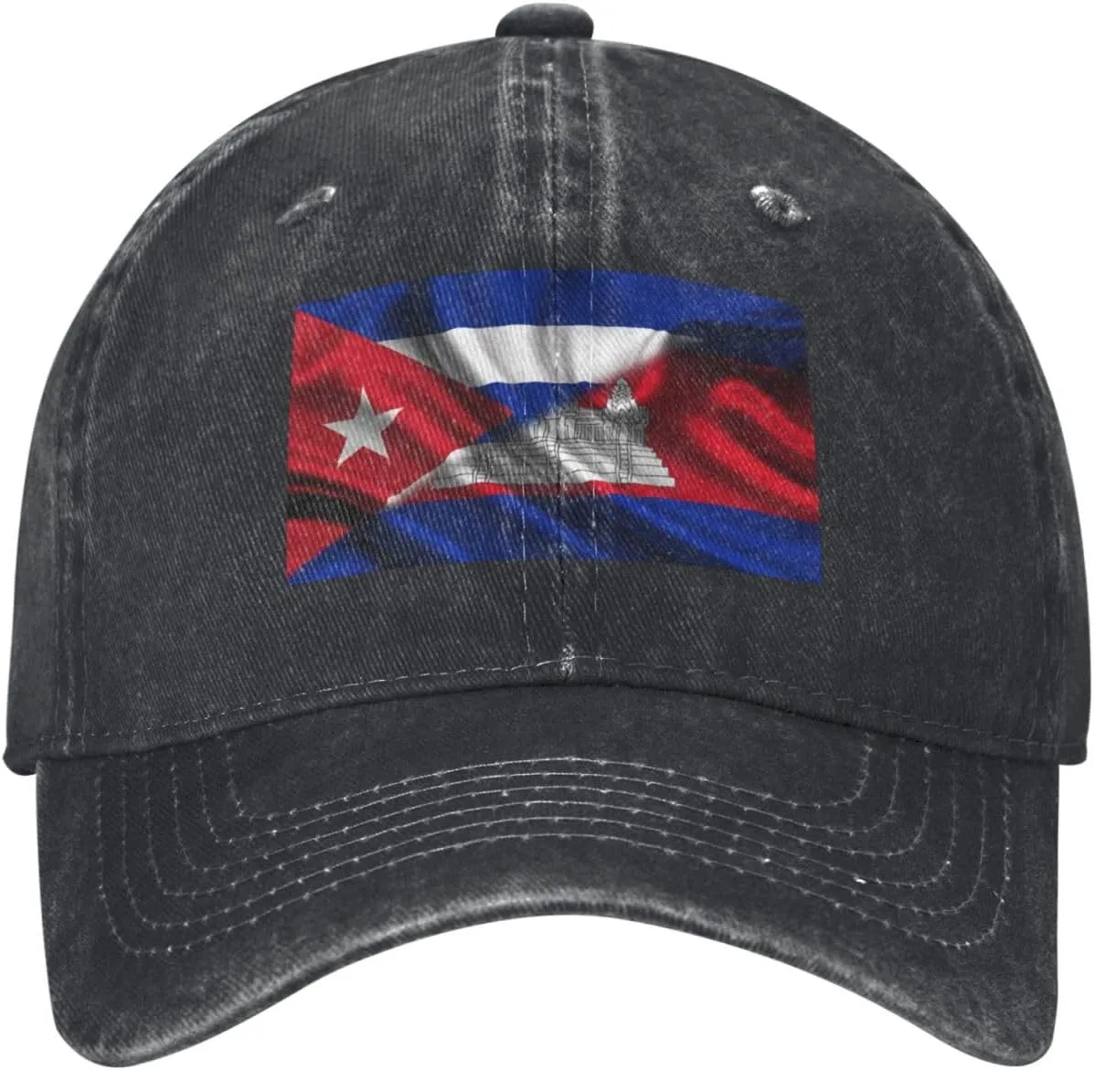 Cuban Flag Salvadorean Flag Baseball Cap Golf Dad Hat Adjustable Original Classic Trucker Hat Men Women