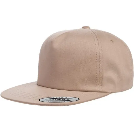 Custom Embroidery, 6502 YP Classics Unstructured Five-Panel Snapback Hats, Flat Bill