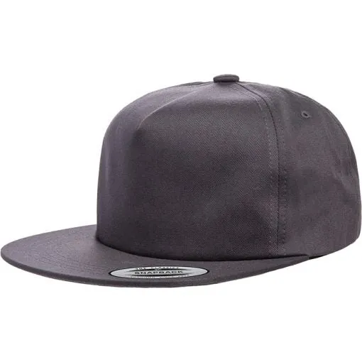 Custom Embroidery, 6502 YP Classics Unstructured Five-Panel Snapback Hats, Flat Bill