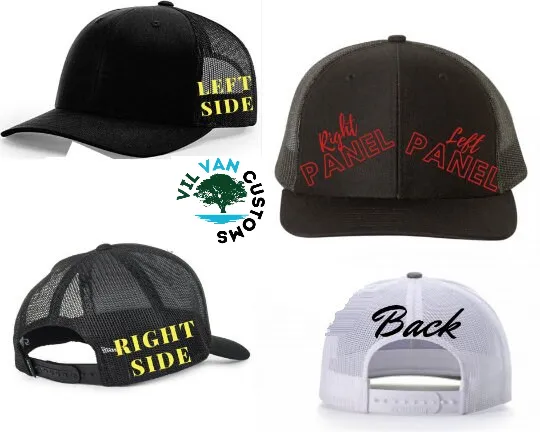Custom Embroidery, 6502 YP Classics Unstructured Five-Panel Snapback Hats, Flat Bill