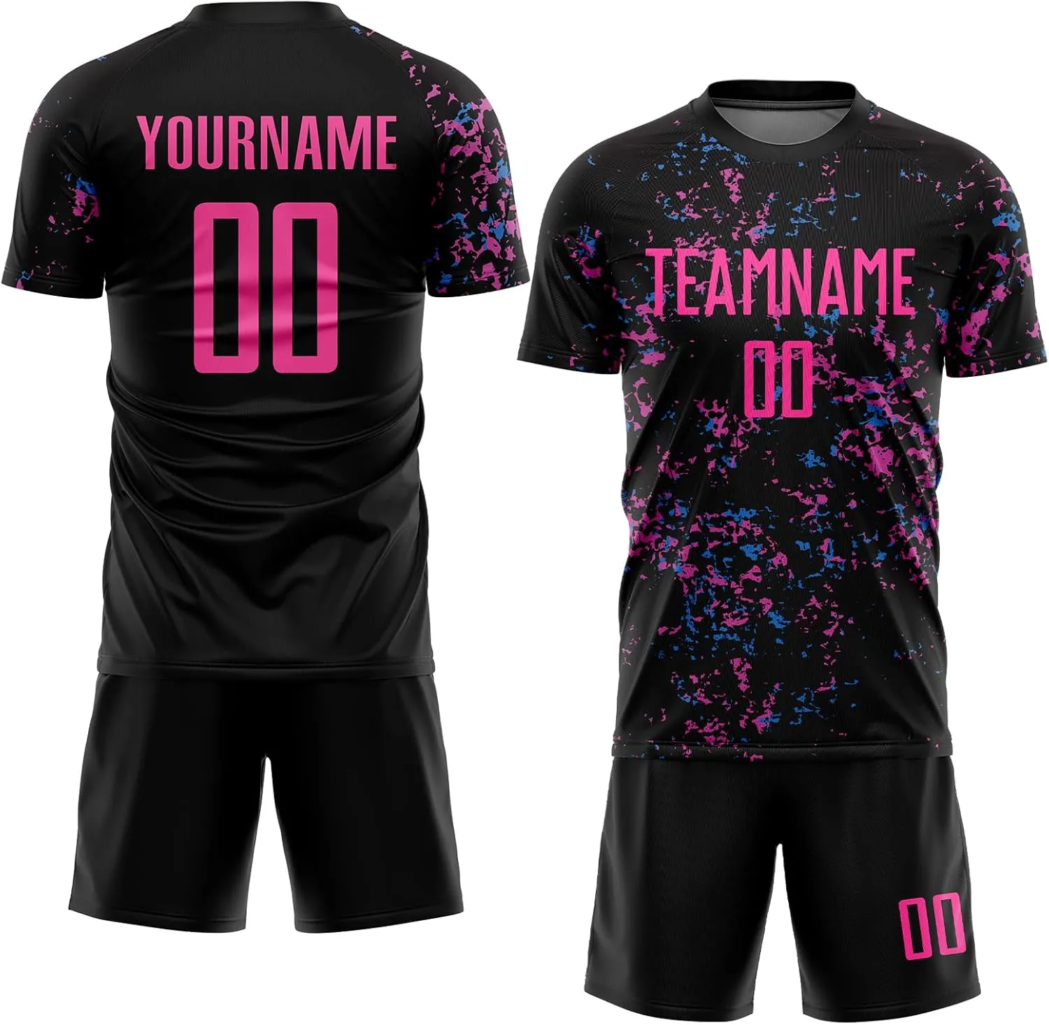 Custom Soccer Jerseys Personalized Soccer T Shirts & Shorts for Men Youth Women Boys, Printed Name Number Team Uniforms