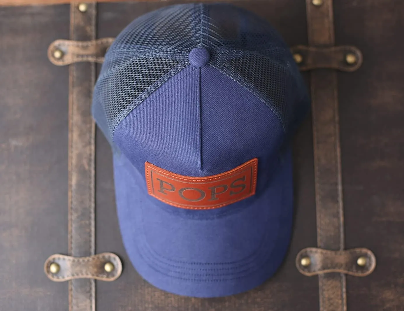 Dad Hat Gift for Father's Day - New Grandpa Gift Trucker Hat for Dad Golf Hat with Custom Leather Patch