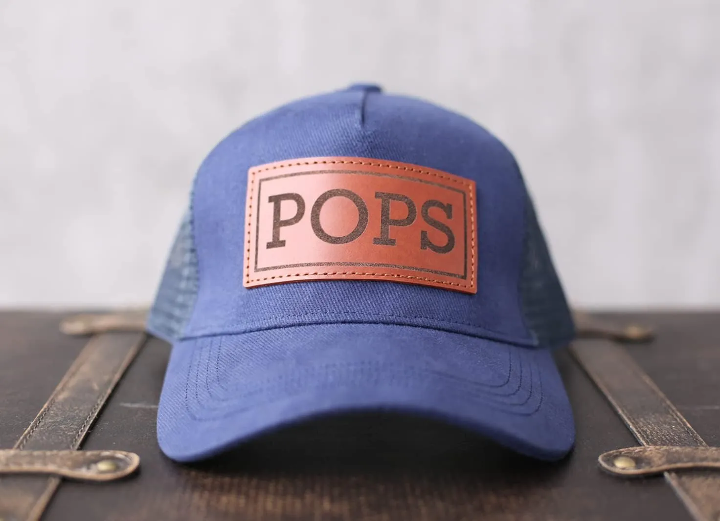 Dad Hat Gift for Father's Day - New Grandpa Gift Trucker Hat for Dad Golf Hat with Custom Leather Patch