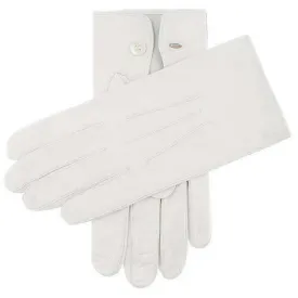 Dents Buckingham Ceremonial Leather Gloves - White