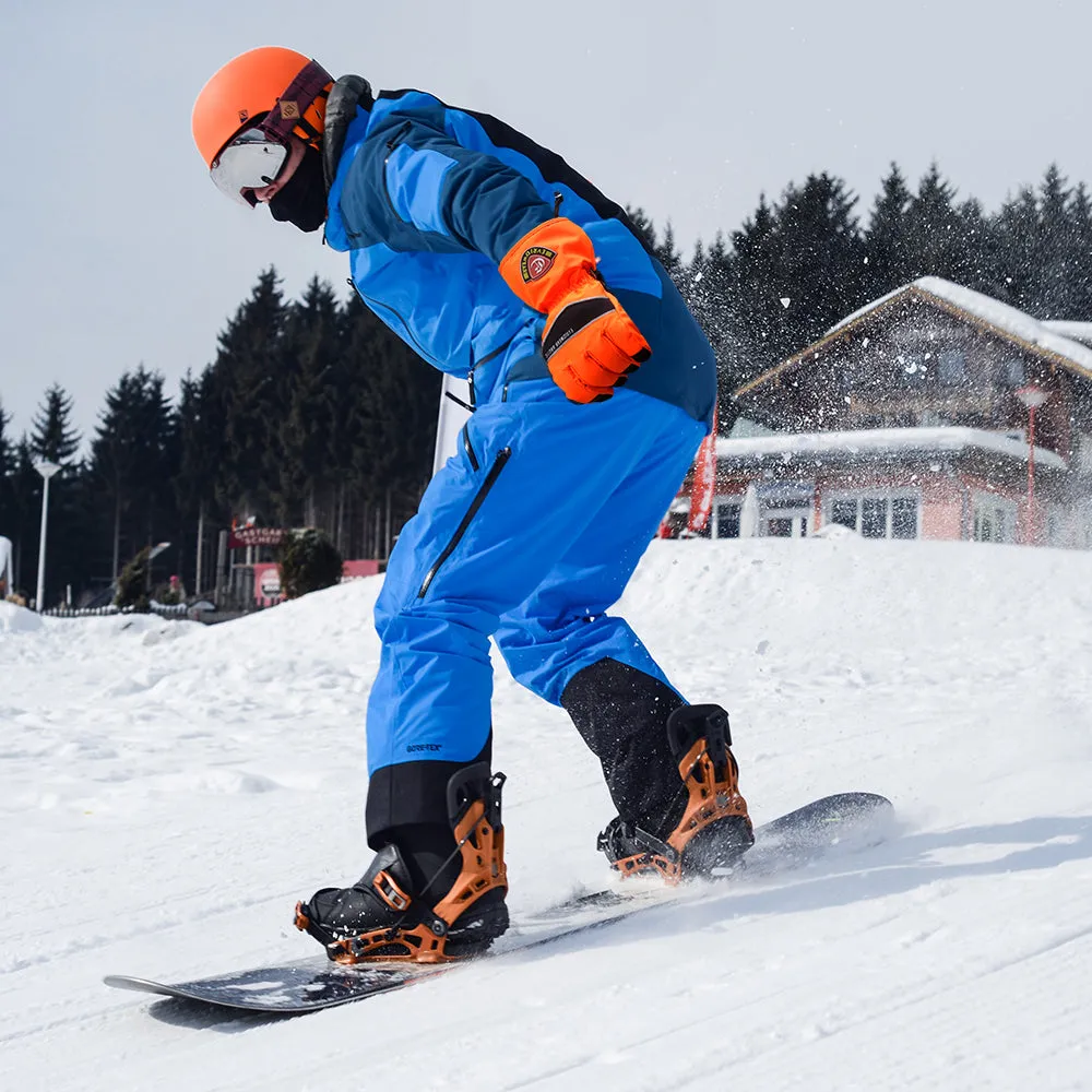 EvridWear 1 Pair Waterproof Ski Gloves, 3M Thinsulate Snowboard Winter Gloves (Orange)