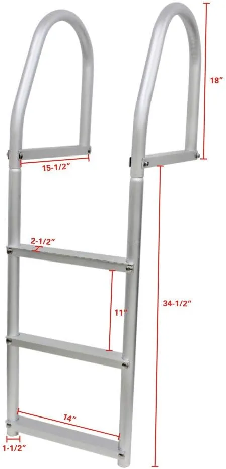 Extreme Max 3005.4102 Weld-Free Fixed Dock Ladder - 3-Step