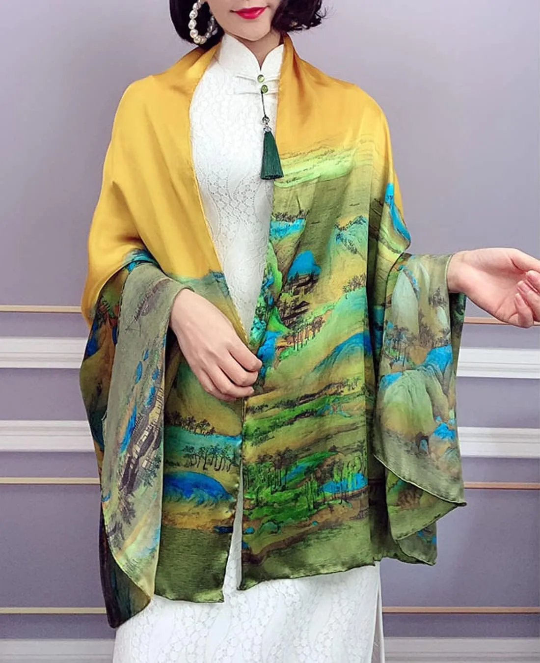Fashion Scarves Scarf 100% Silk Feeling Scarf Silk Like Scarves Long Lightweight Sunscreen Shawls for Women