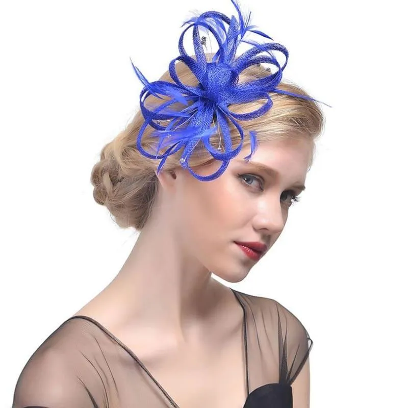 Feather Ribbon Cocktail Wedding Bride Fedora Hat