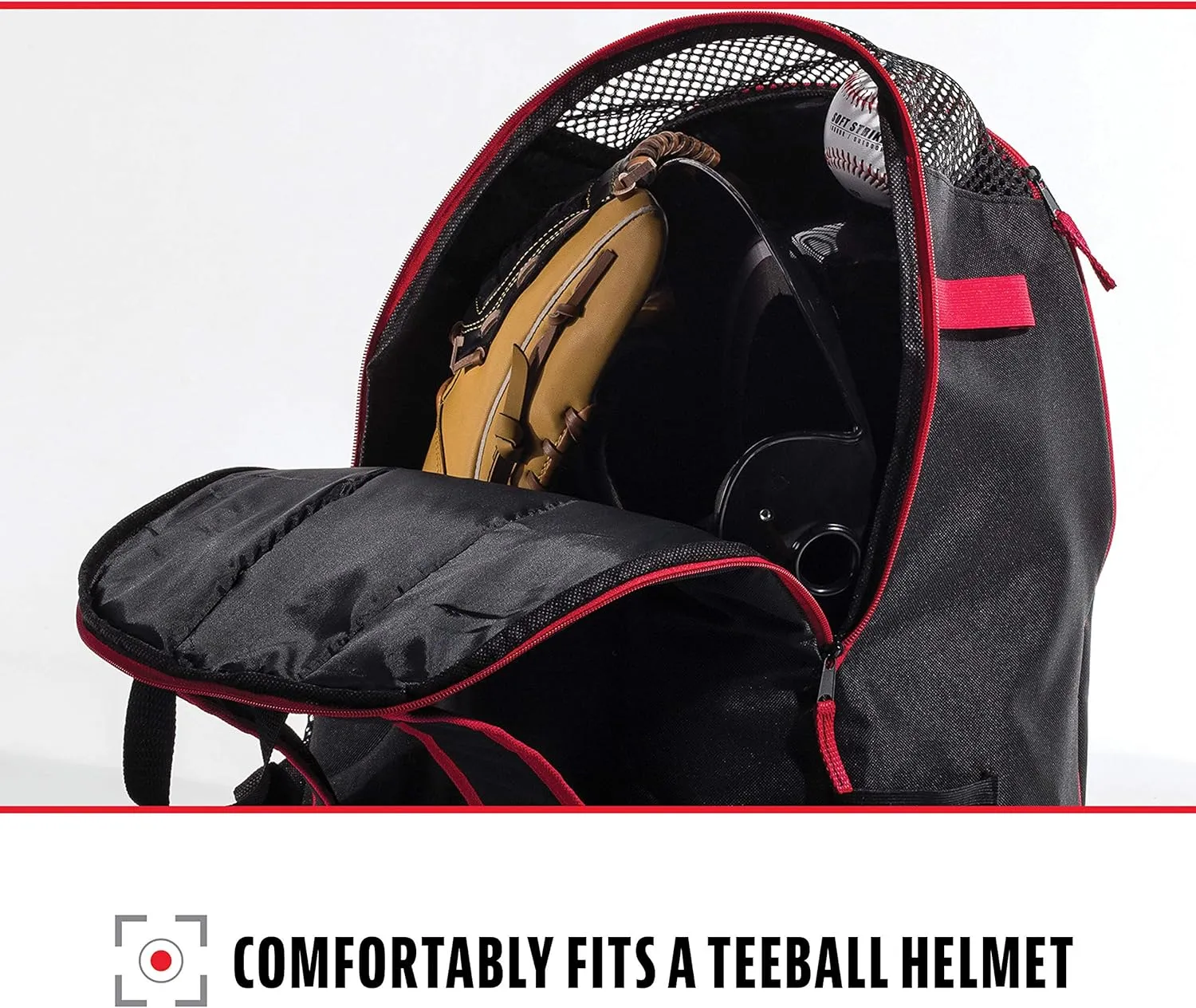 Franklin Sports Kids MLB Baseball Batpack Bag - Youth Baseball, Softball   Teeball Backpack - Sports Equipment Bag for Kids   Toddlers - Holds (2) Teeball   Baseball Bats   Includes Fence Hook