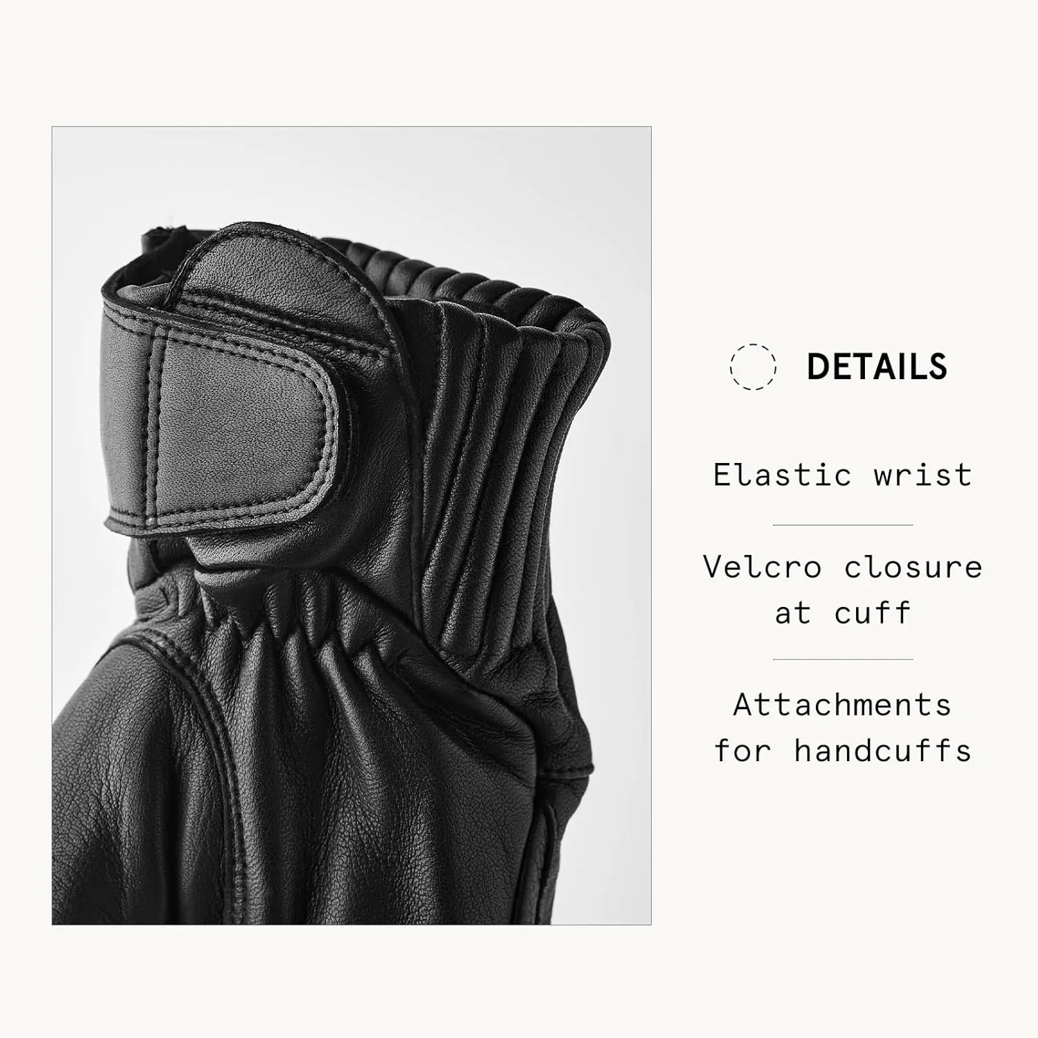 Hestra Unisex Idre Wool 5-Finger Leather Glove, Wool Insulated Alpine Skiing Winter Gloves for Men & Women