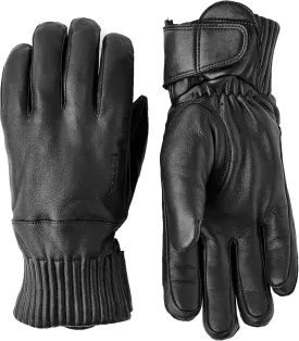Hestra Unisex Idre Wool 5-Finger Leather Glove, Wool Insulated Alpine Skiing Winter Gloves for Men & Women
