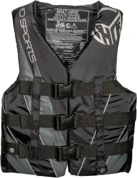HO Sports Voyager Life Vest - USCG Approved Unisex Adult Life Jacket - Lightweight Wake Sports Life Vest - Nylon Exterior with Adjustable Quick-Release Buckles
