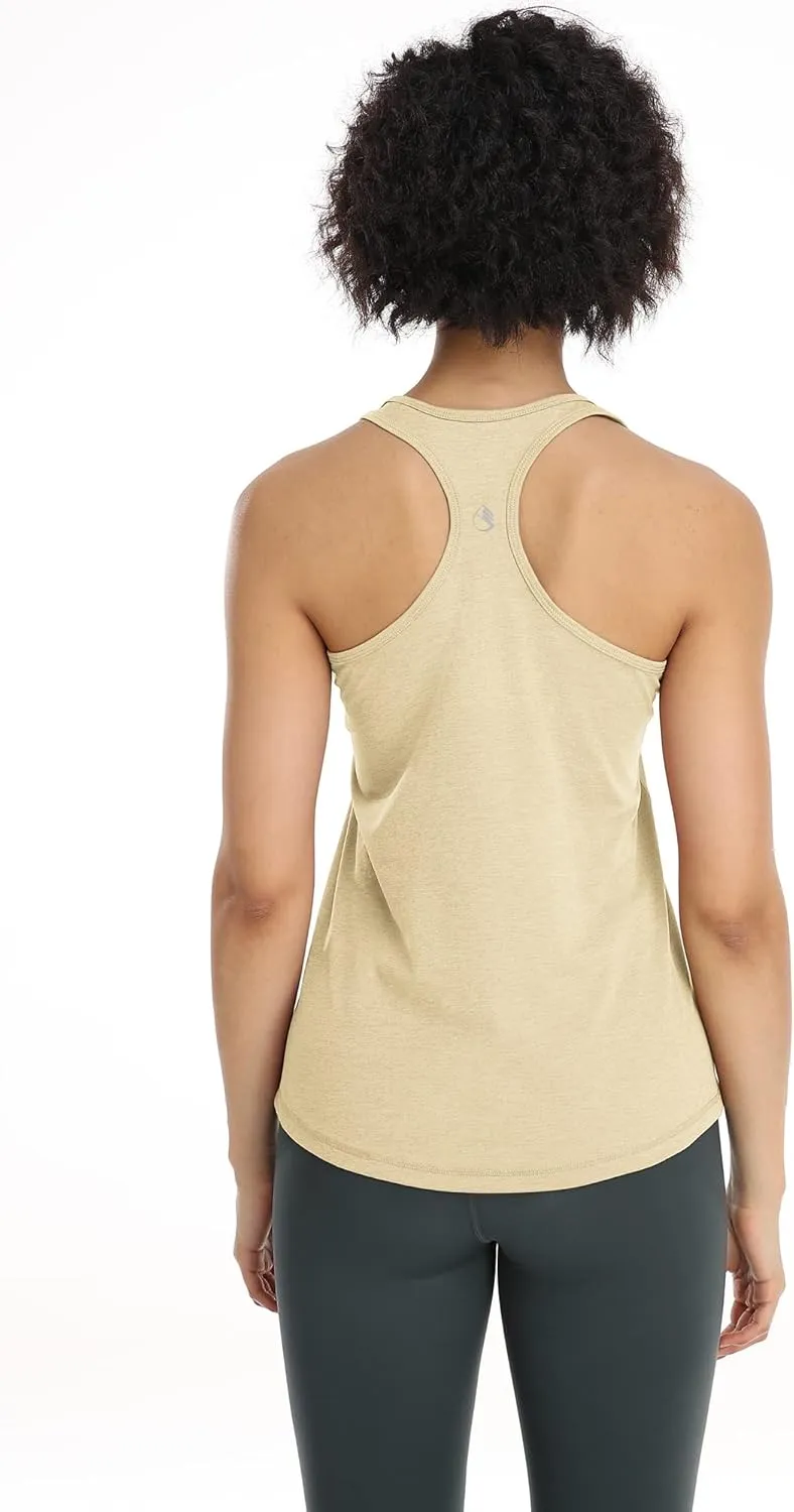 icyzone Women's Racerback Workout Athletic Running Tank Tops (Pack of 3)