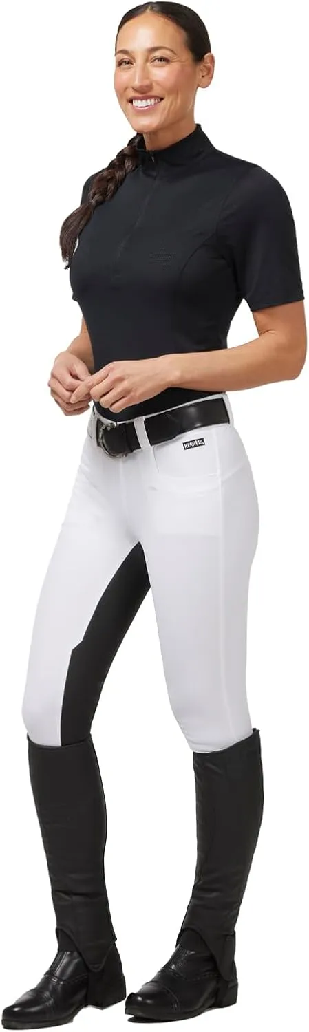 Kerrits Women's Ice Fil Lite Short Sleeve Shirt  Cooling Sun Protection Shirt for Horse Riding, Golf, Hiking