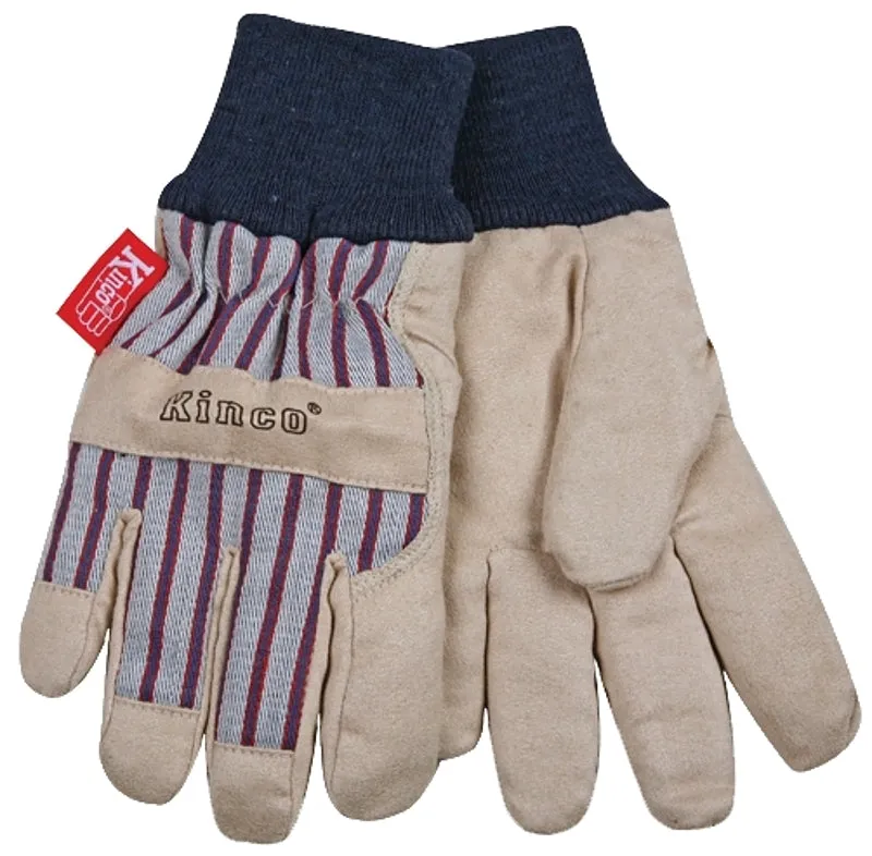 Kinco 1927KW-Y Protective Gloves with Kint Wirst, Wing Thumb, Knit Wrist Cuff, Tan :PR: QUANTITY: 1