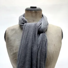knit linen shawl (grey)