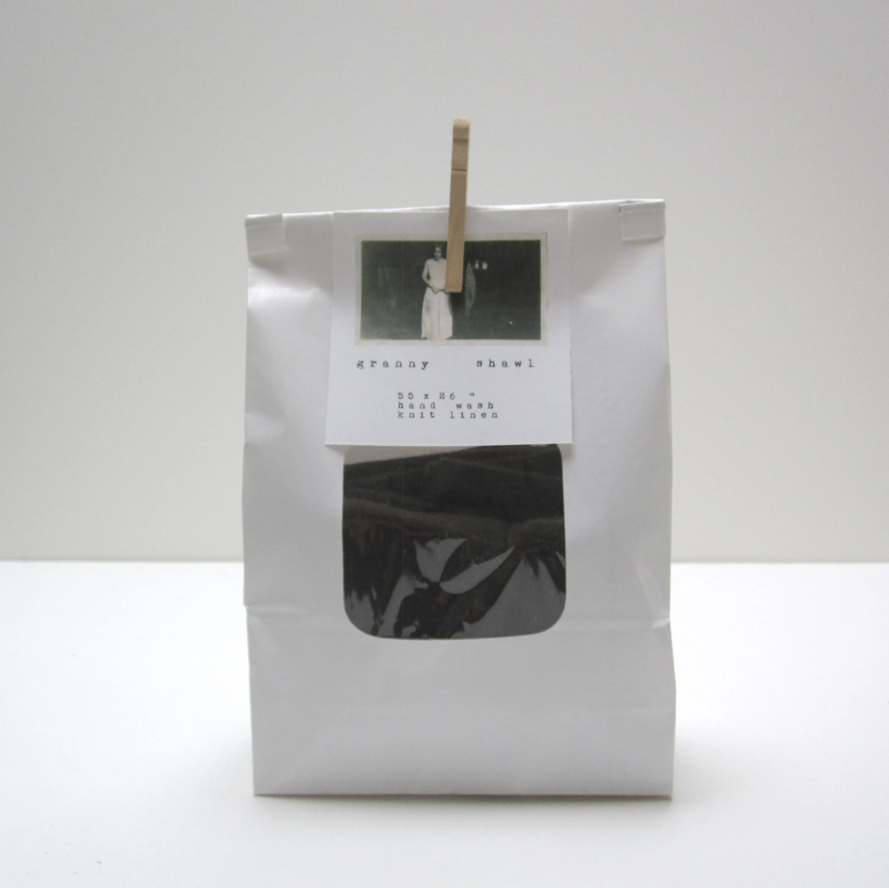 knit linen shawl (grey)