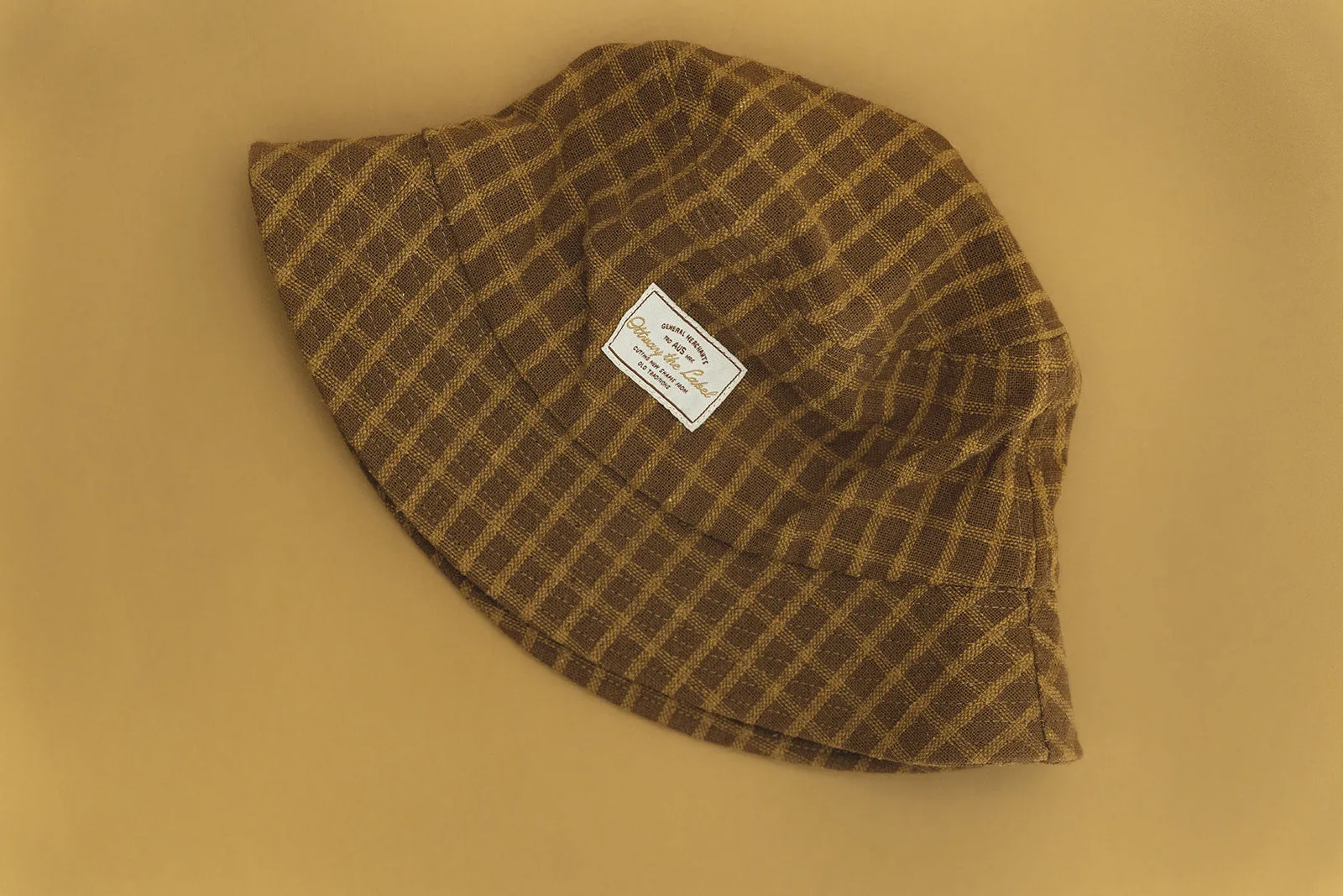 Kora - Brown Checked Bucket Hat