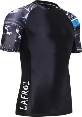 LAFROI Men's Long Sleeve UPF 50  Baselayer Skins Performance Fit Compression Rash Guard-CLY02D