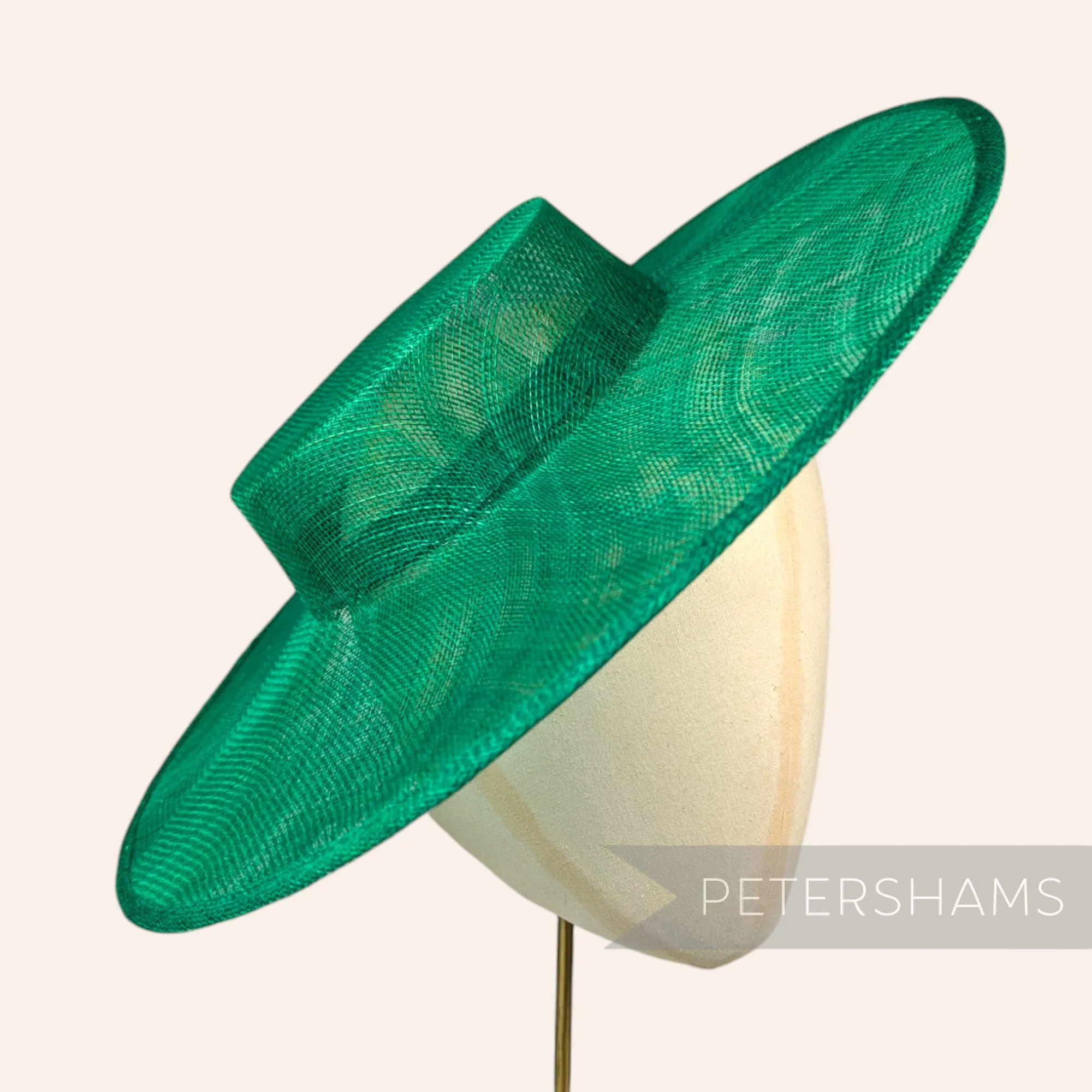 Large Brim Sinamay Boater Fascinator Hat Base