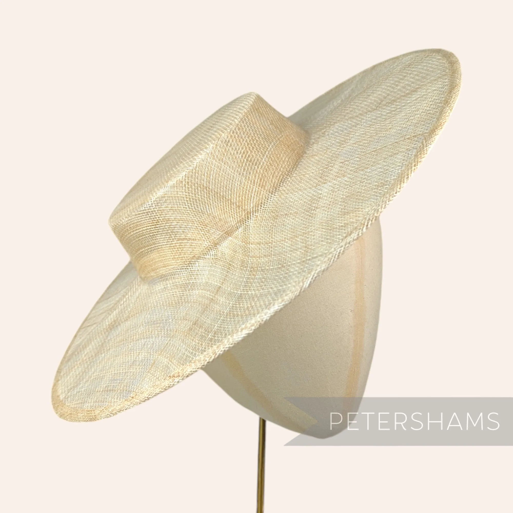 Large Brim Sinamay Boater Fascinator Hat Base