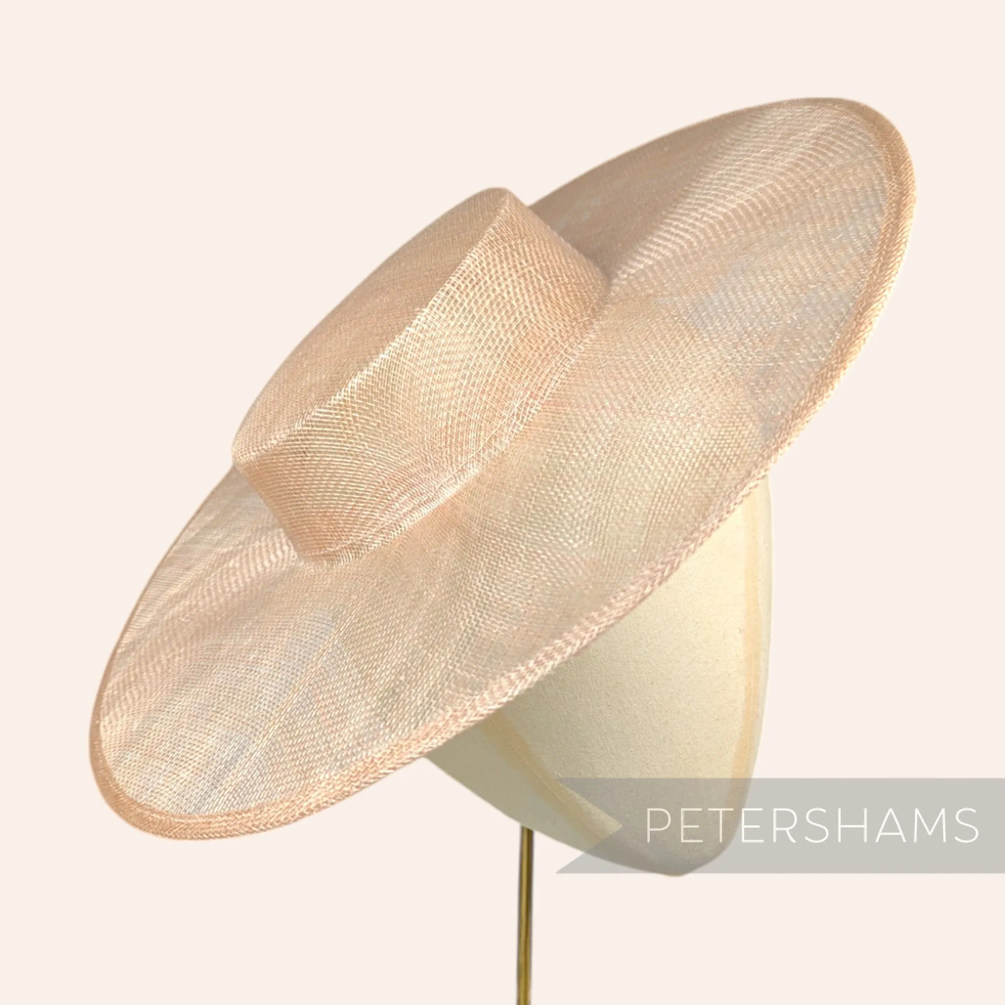 Large Brim Sinamay Boater Fascinator Hat Base