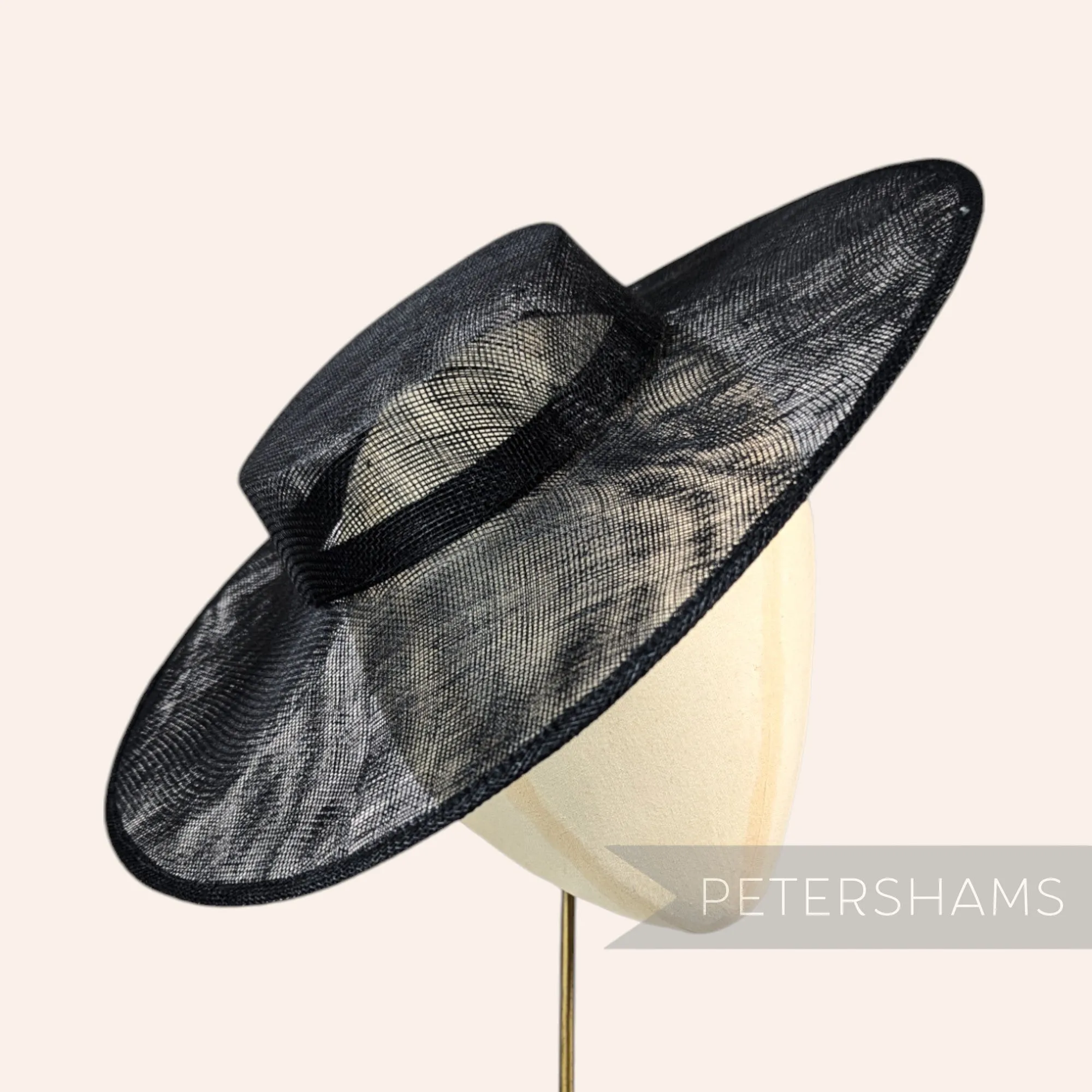 Large Brim Sinamay Boater Fascinator Hat Base
