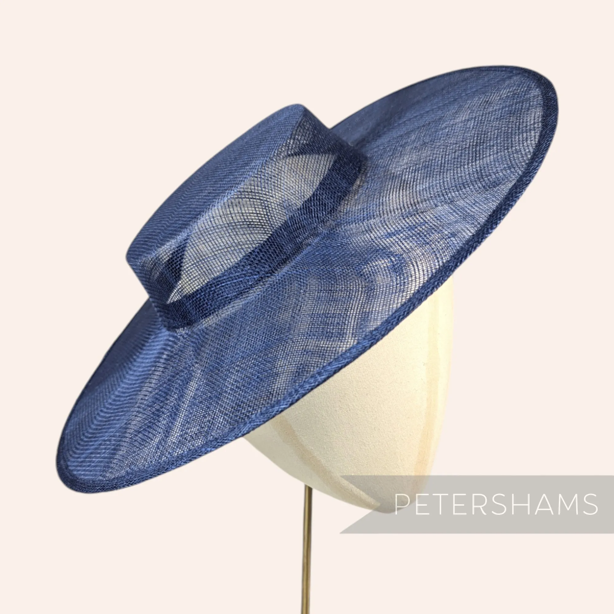 Large Brim Sinamay Boater Fascinator Hat Base