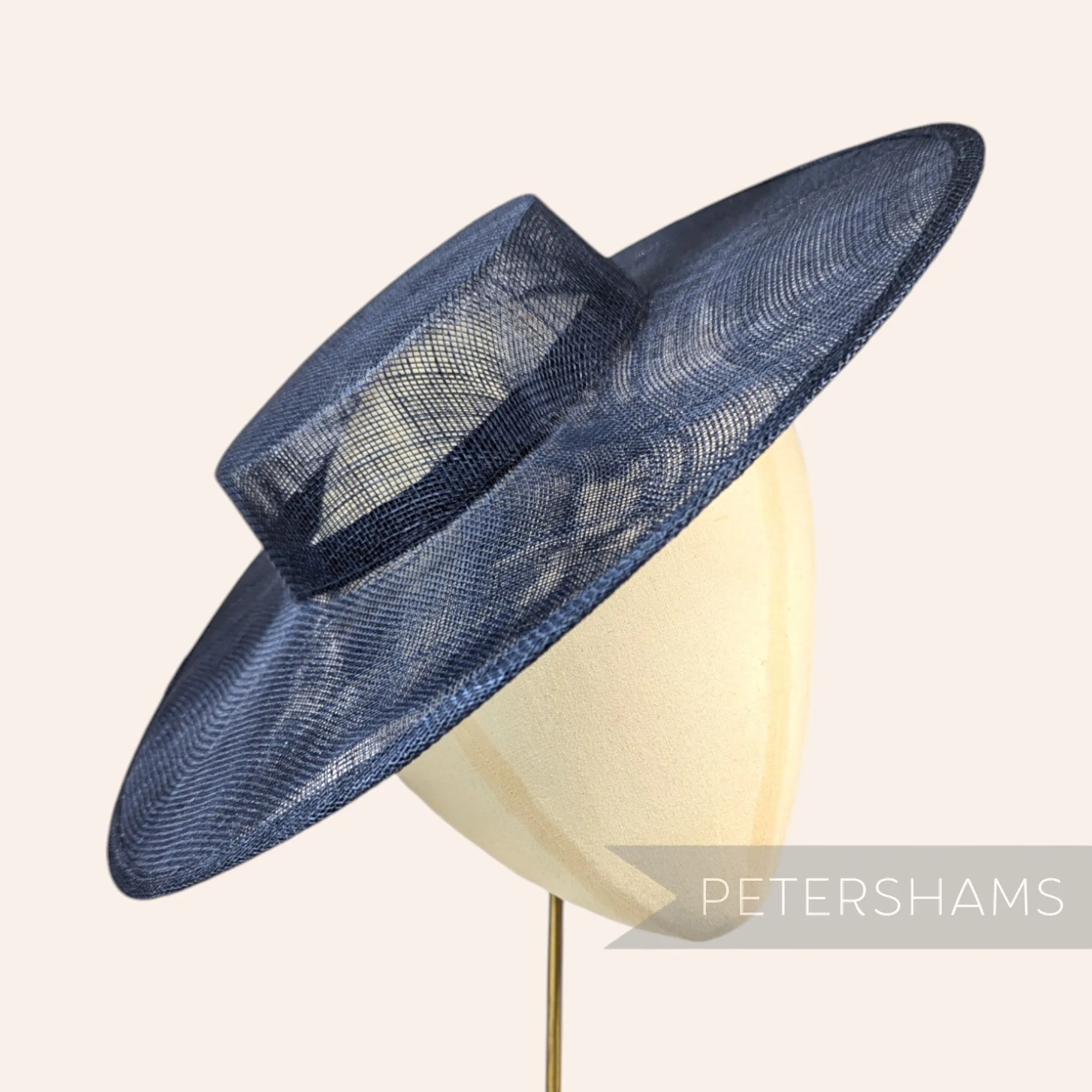 Large Brim Sinamay Boater Fascinator Hat Base