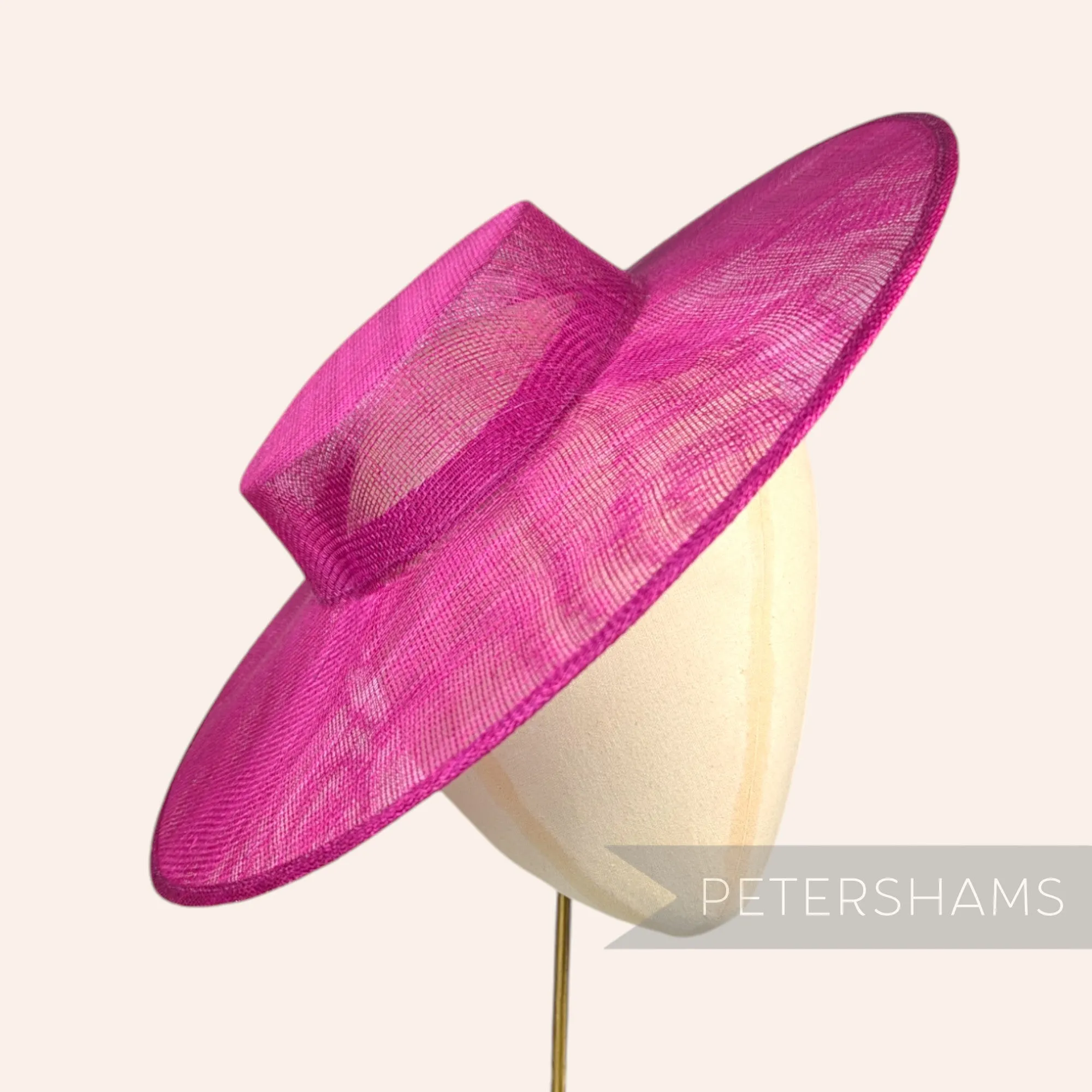 Large Brim Sinamay Boater Fascinator Hat Base