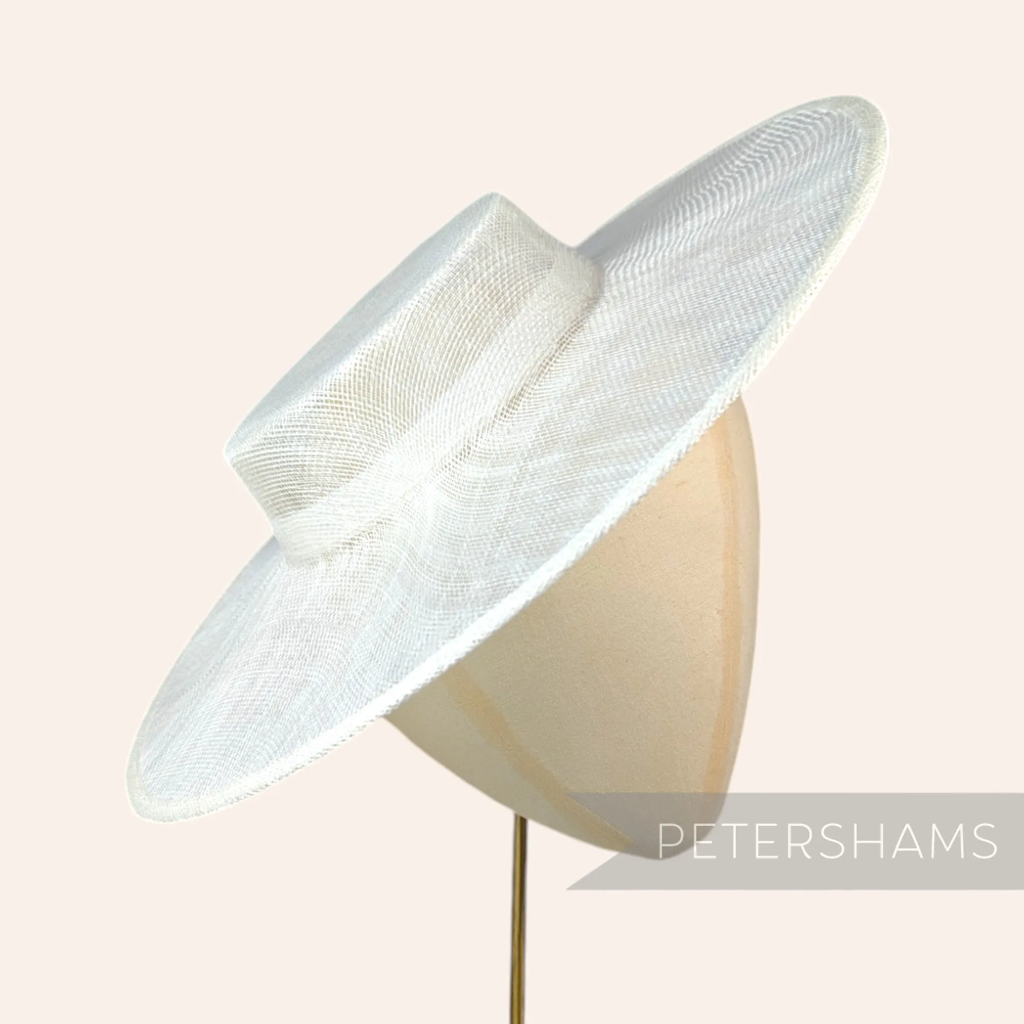Large Brim Sinamay Boater Fascinator Hat Base