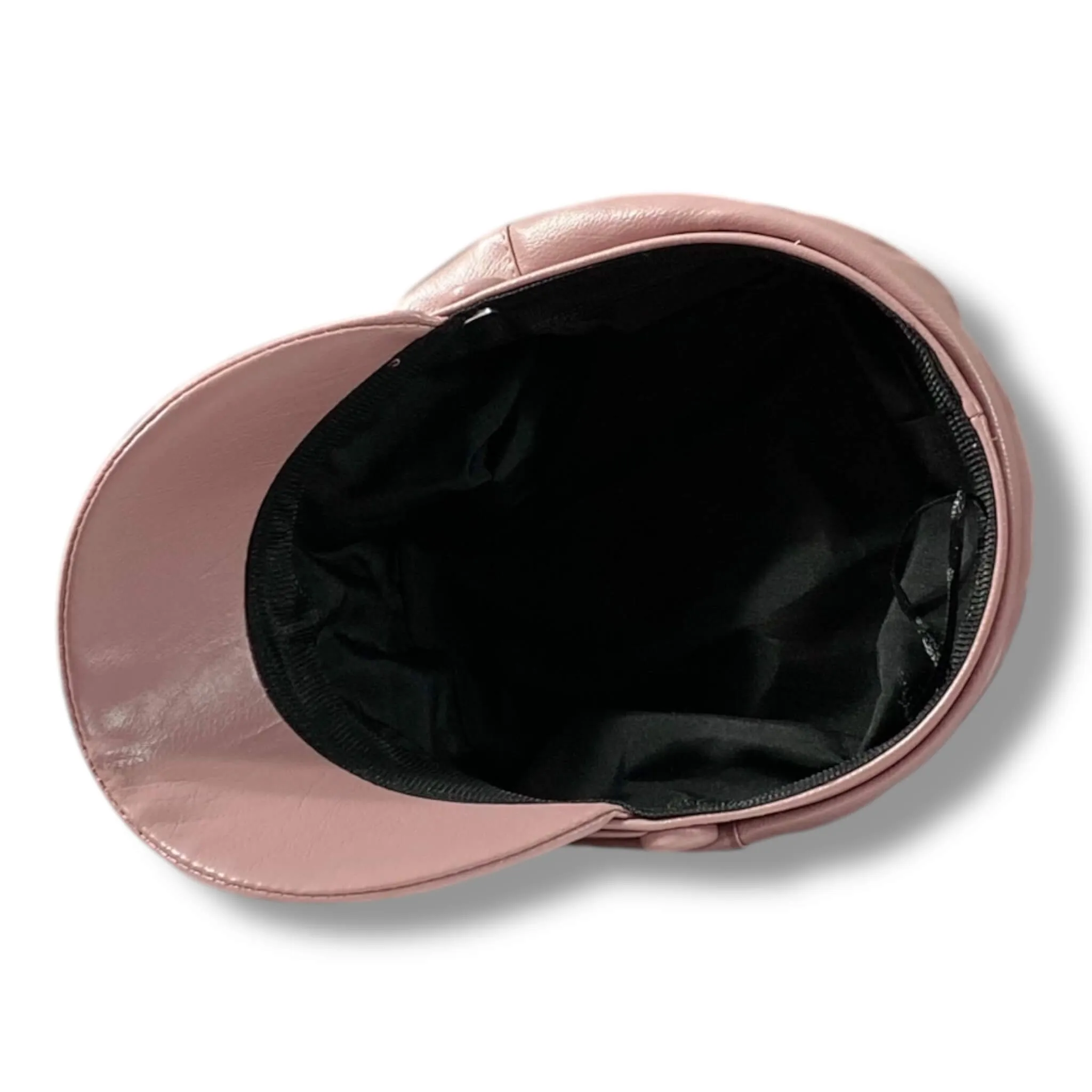 Leather Baker Boy Flat Top Hat
