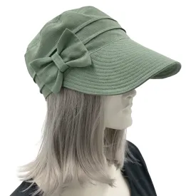 Linen Cadet Cap with Extra Wide Sun Peak Visor