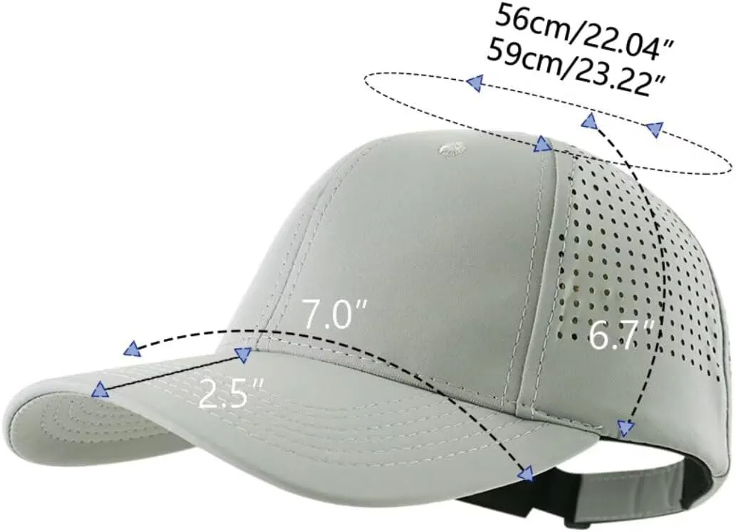 LLmoway Breathable Quick-Dry Baseball Cap UV Protection 6-Panel Ventilated Adjustable Hat Men Women Running Golf Hiking