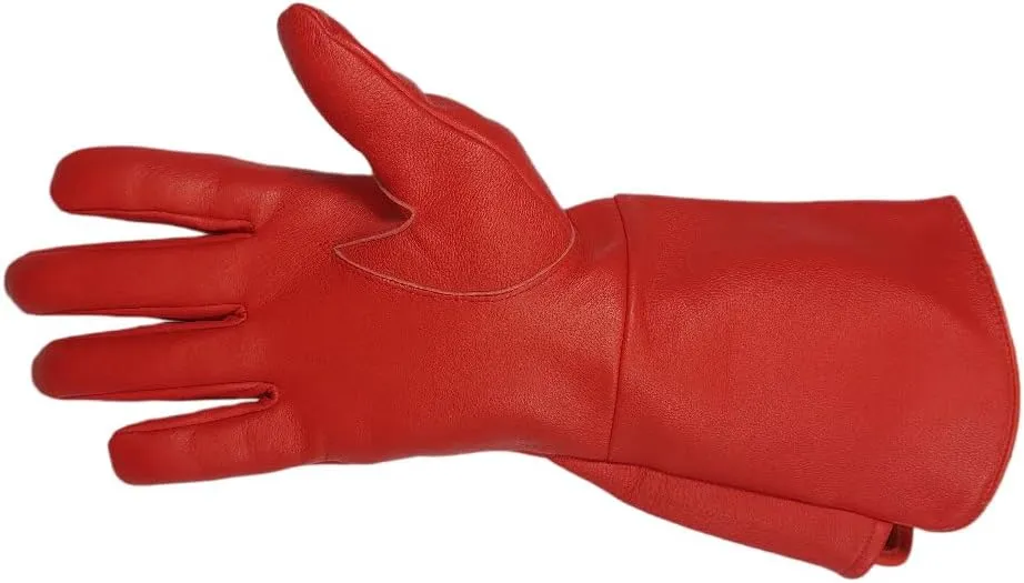 Men's Medieval Renaissance Cosplay Unlined Gauntlet Genuine Leather Costume Gloves