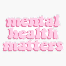 Mental Health Matters Pink Lowercase Sticker Vinyl Decal Car Laptop Wall Window Bumper Sticker 5"