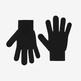 Merino Wool Gloves - Deep Black