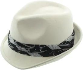 Milani The Gangsters Wool Fedora-White